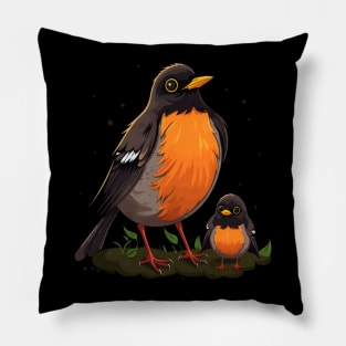 American Robin Fathers Day Pillow