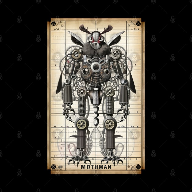 Mechanical steampunk mothman by VioletAndOberon