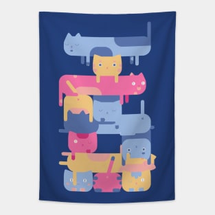 Stacked Cats Tapestry