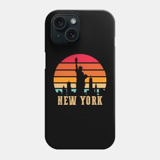 Retro sunset New York Phone Case