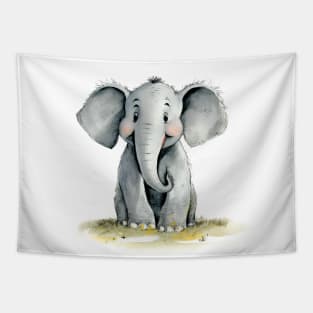 Cute Baby Elephant Tapestry