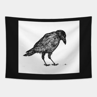 Inquisitive Crow Tapestry