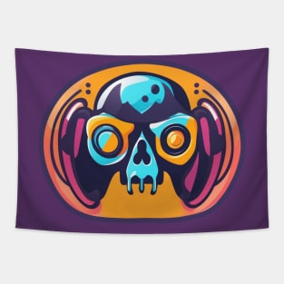 Trippy Skull Tapestry