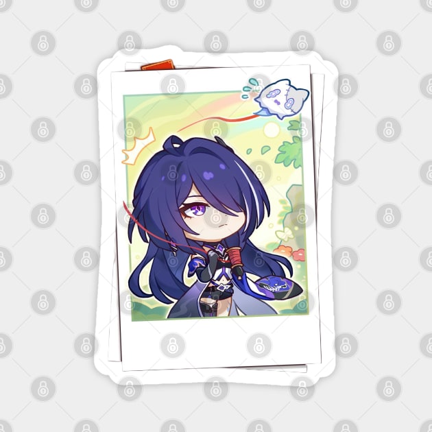 Honkai Star Rail Chibi Acheron Kite Magnet by HoyoStan