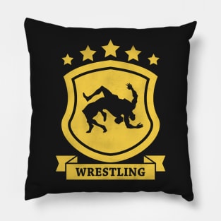 Wrestling - Weathered Emblem Pillow