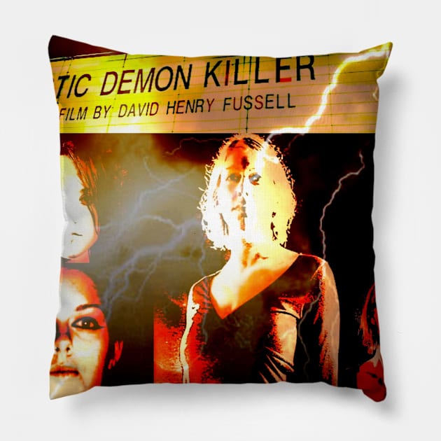 Mystic Demon Killer lightning Pillow by Fussell Films