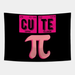 Cute Pie Pi Day Cutie Math Periodic Table Pink math teacher Tapestry