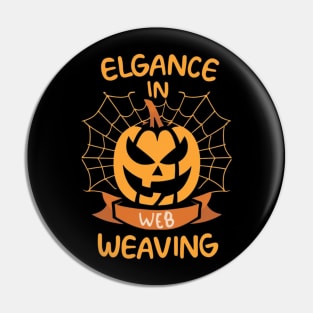 Minimalist Halloween: Elegance in Web Weaving Pin