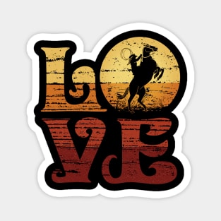 Western Rodeo Riding, Equestrian Horse Lover Magnet