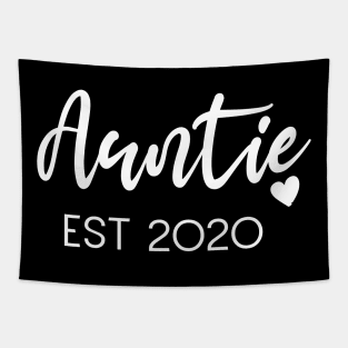 Auntie EST 2020- New Aunt Gifts, Proud Auntie Shirt, Auntie To Be Tapestry