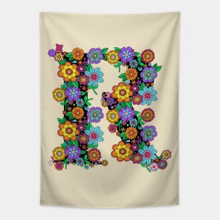 Monogram Letter R Tapestry