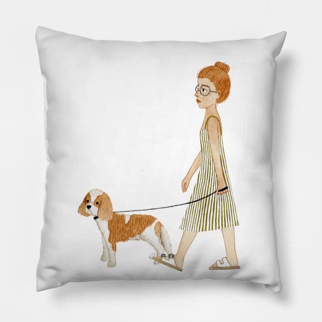 Walking a Pup Pillow by annyamarttinen