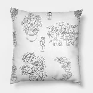 Country Farmhouse Floral Pattern Pillow