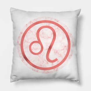 Living Coral Marble Zodiac - Leo Pillow