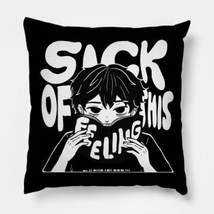 Sick of this Feeling | GothicCat Pillow