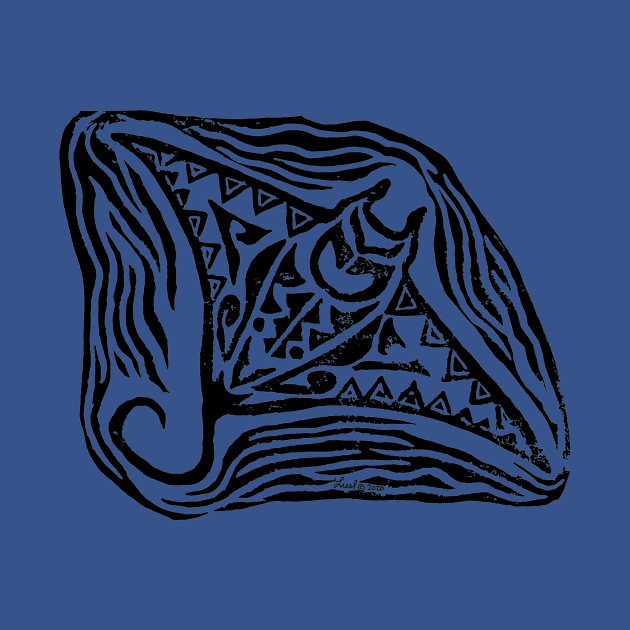 Manta Ray Block Print by HonuHoney