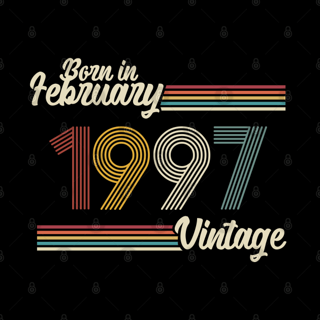 Vintage Born in February 1997 by Jokowow