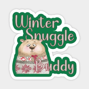 Winter Snuggle Buddy Magnet