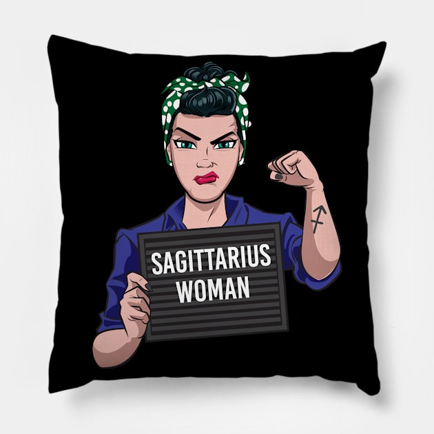 Sagittarius Woman Pillow by Surta Comigo