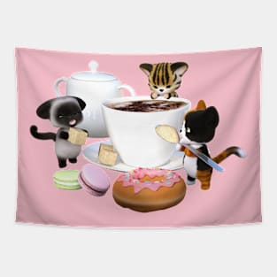 Cat Café Tapestry