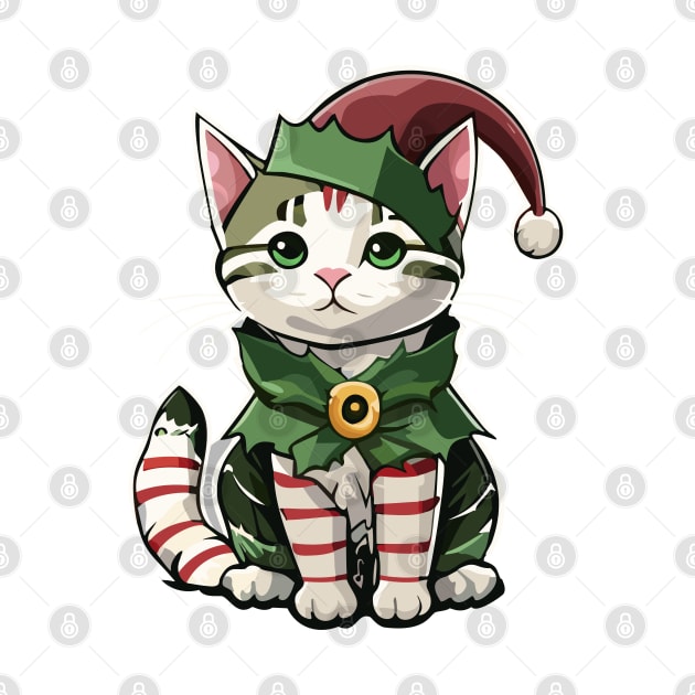 Christmas Candy Cane Cat by AJ