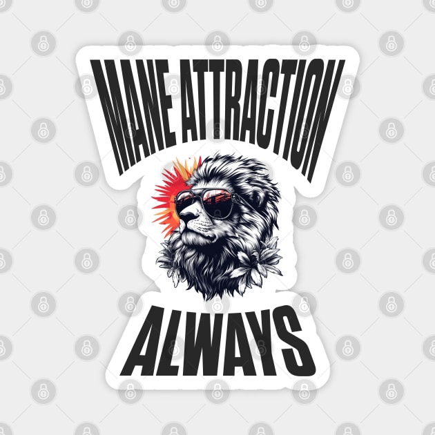 Cool King: Lion Swagger in Shades Magnet by Steve