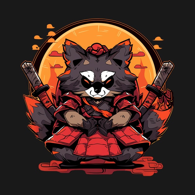 samurai raccoon by fancy ghost