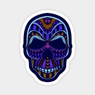 Elegant Death: Neon Skull art Magnet