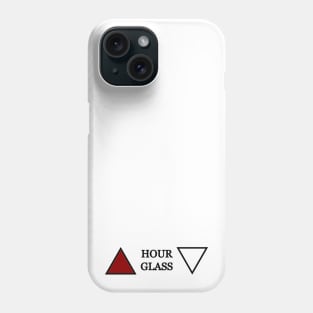 HOUR GLASS! Black on White Phone Case