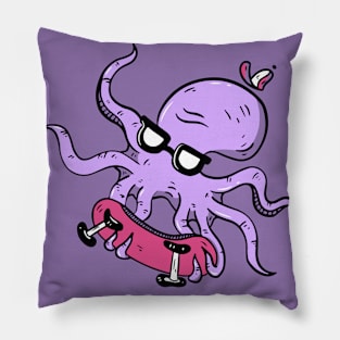 Cool Skating Octopus Pillow