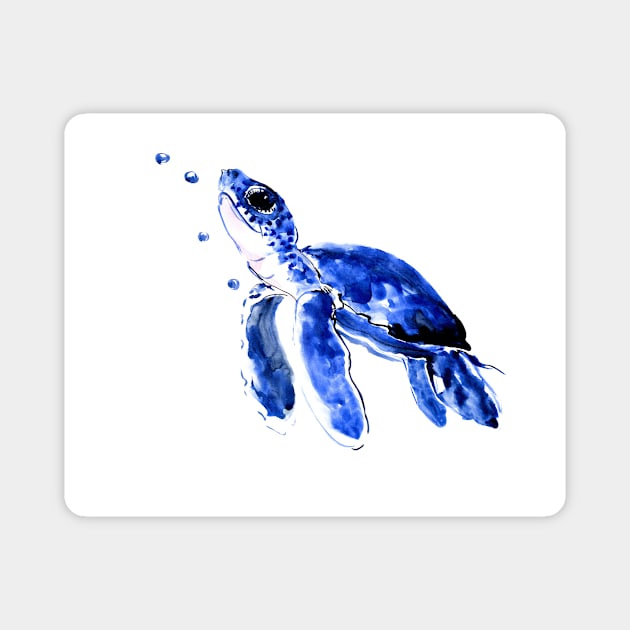 sea turtle nursery illustrationd esign Magnet by surenart