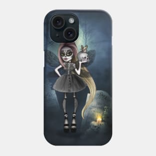 Skeleton fairy and skull Phone Case