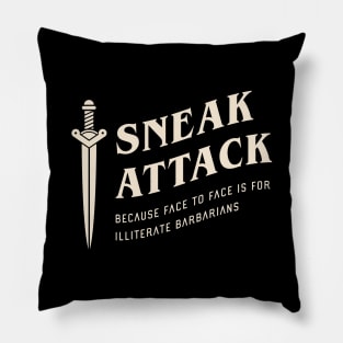 Rogue Sneak Attack Funny Tabletop RPG Pillow