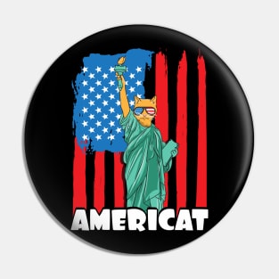 Funny Americat T-shirt Pin