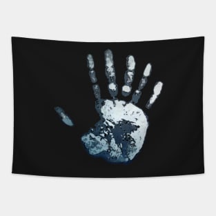 Twilight and scary SIX FINGER HAND Tapestry