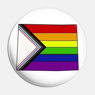 Progress pride flag - Wyoming Pin