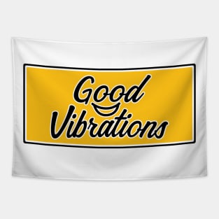 Good Vibration Vintage Typography Tapestry