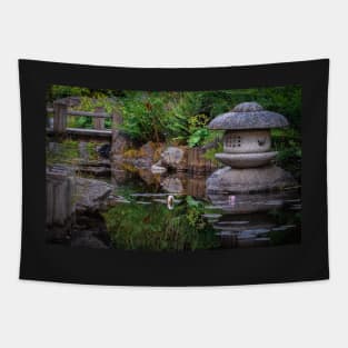 Japanese pond reflections Tapestry