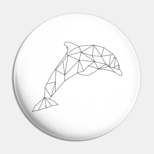 Lineart Dolphin Geometric Pin