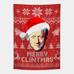 Bill Clinton Merry Clintmas Tapestry