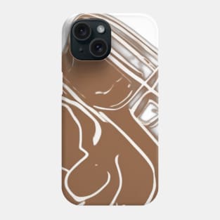 Bronze Boxing Gloves Illustration No. 783 Phone Case