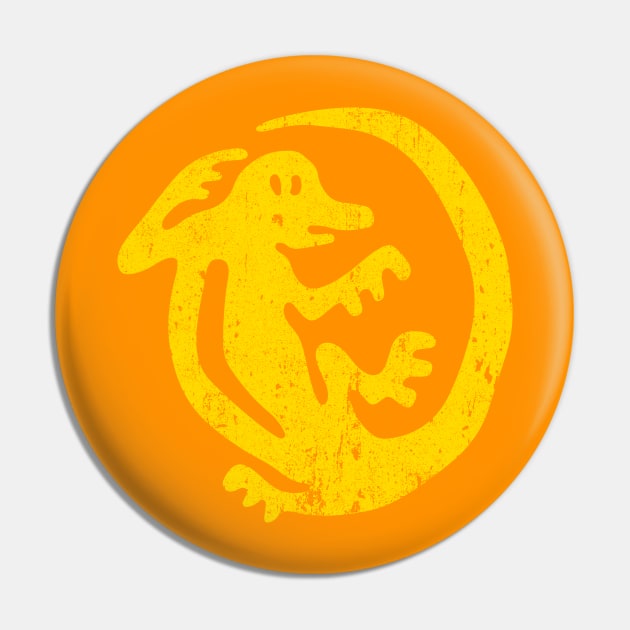 Orange Iguanas Pin by huckblade
