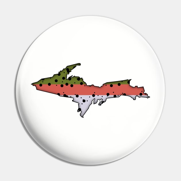 UP Michigan Trout Pin by somekindofguru