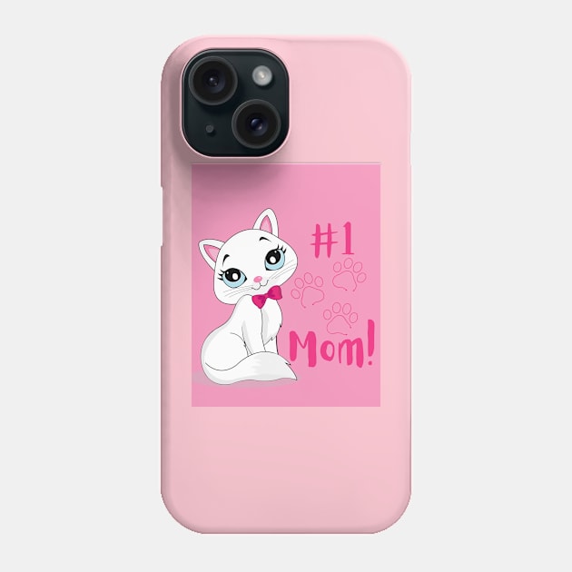 #1 cat mom pink Phone Case by Vanilla_rose