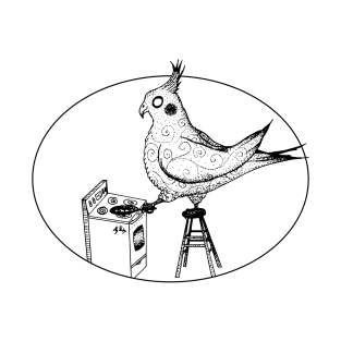 Cheerful Cockatiel Cooks Breakfast T-Shirt