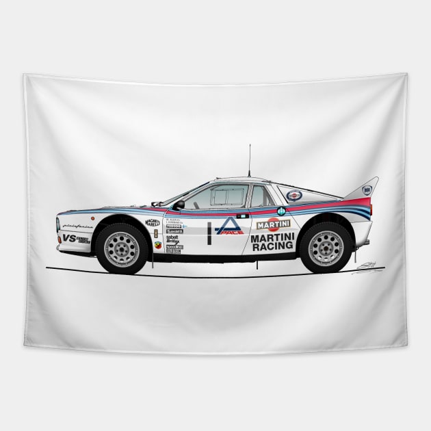 Alén / Kivimäki - Pace National Rally 1982 Tapestry by Vanillah