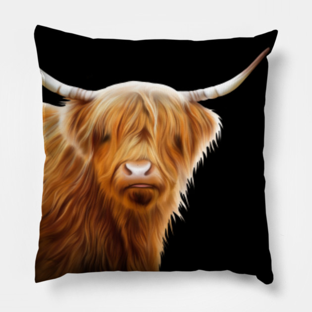 highland cow pillow pet