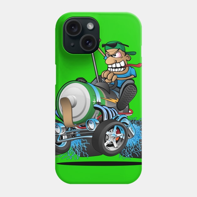 Hot Rod Electric Car Cartoon Phone Case by hobrath