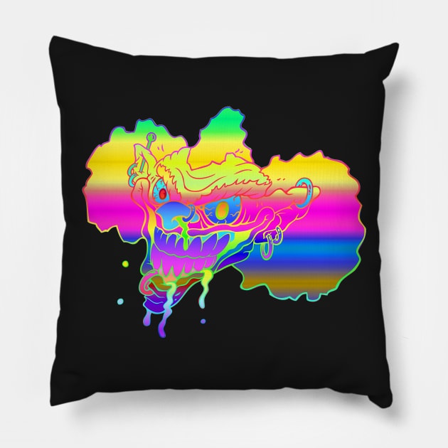 Rainbow CLown Pillow by Benoeaves