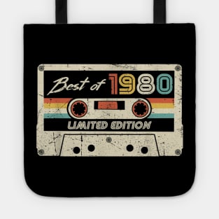 Vintage 1980 Best Of 1980 40th birthday Retro Cassette 40 yo Tote